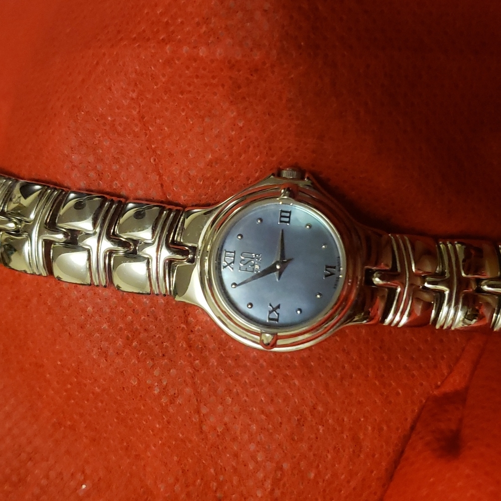 ESQ Swiss Movado mother of pearl watch